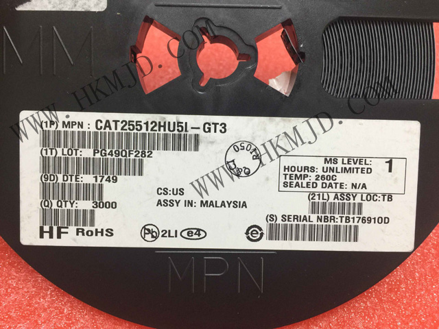 供應EEPROM 存儲器 CAT25512 CAT25512HU5I-GT3 電可擦除可編程只讀存儲器