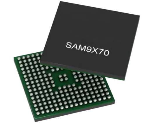 Microchip SAM9X75-I/4PB超低功耗微處理器（MPU） 、運行頻率高達800MHz。