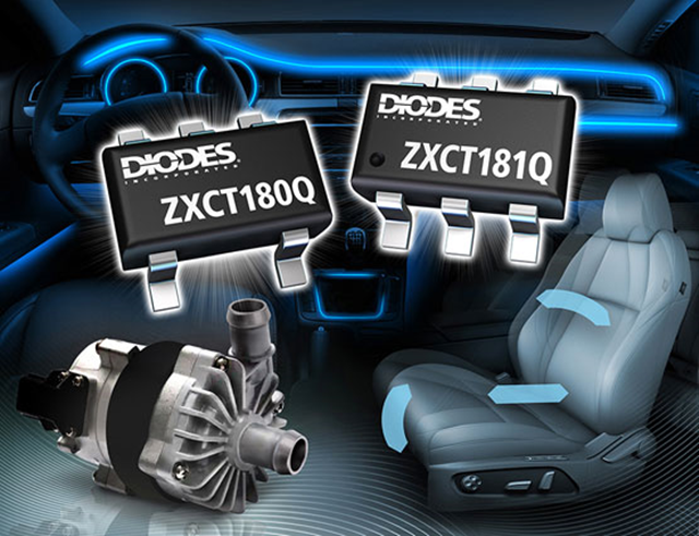 Diodes 推出符合車用標準的 ZXCT18xQ 系列電流分流監(jiān)測器