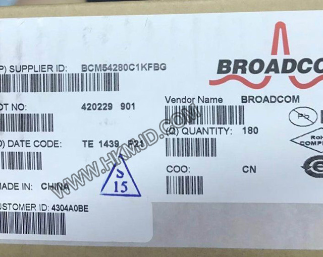 Broadcom（BCM54280C1KFBG）八端口SGMII銅纜千兆以太網(wǎng)收發(fā)器