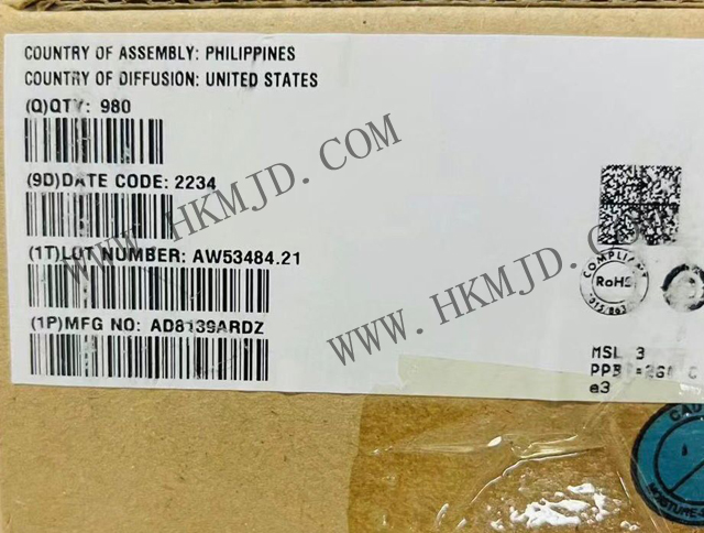 [出售] AD8139ARDZ (ADI) 低噪聲、高性能差分放大器