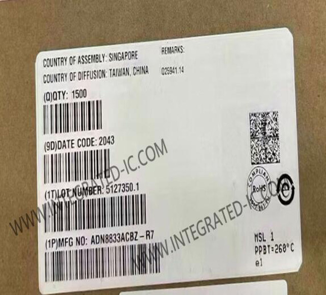 [供應(yīng)原裝] ADI ADN8833ACBZ 1A，熱電冷卻器(TEC)驅(qū)動(dòng)器